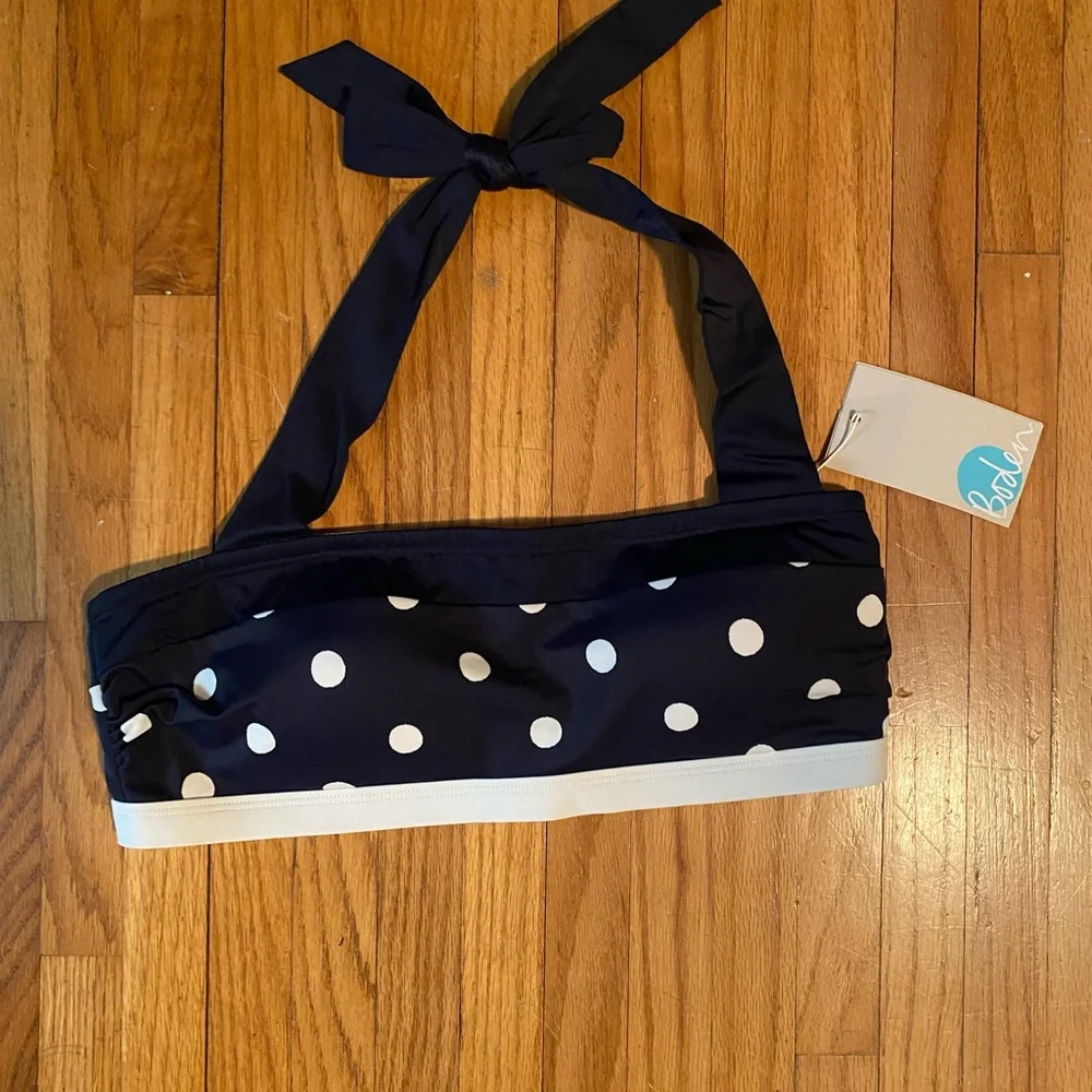 Boden Dark Blue and White Polka Dot Bikini - Picture 4 of 5